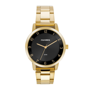 Relógio Mondaine Feminino Aro 3D Dourado 99730LPMVDE2