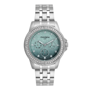 Relógio Mondaine Feminino Multifunção Glitter Prata 32742L0MVNE2