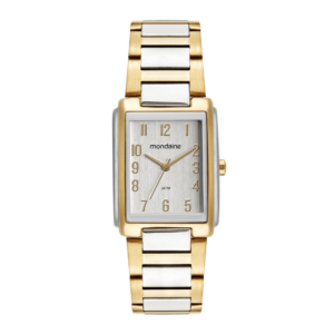 Relógio Mondaine Feminino Quadrado Vintage Bicolor 32520LPMVBE3