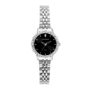 Relógio Mondaine Feminino Clássico Cristais Prata 32745L0MVNE2