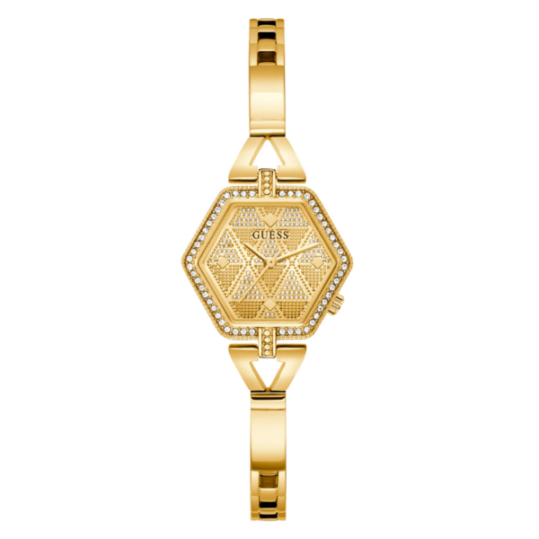 Relógio Guess Hexagonal Feminino Dourado GW0680L2