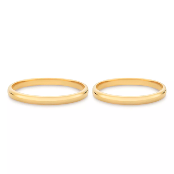 Alianças de Casamento Finas Clássicas Ouro 18k