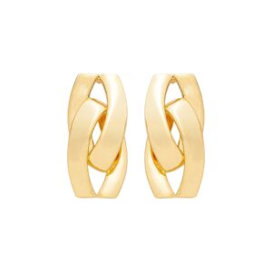 Brinco Argola de Elos Entrelaçados Folheado a Ouro 18k