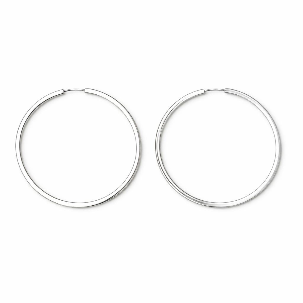 Brinco Prata 925 Argola 4cm