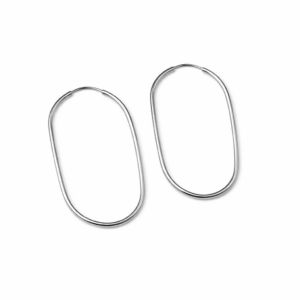Brinco Prata Argola Oval