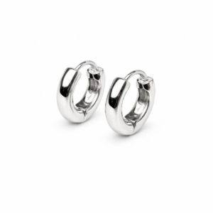 Brinco Ródio Branco Argola