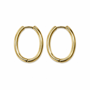 Brinco Semijoia Argola Oval